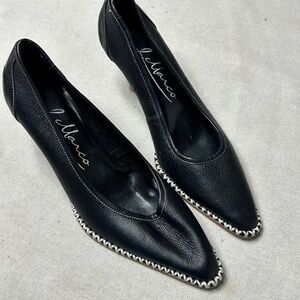 J. Marco Women’s Size 7.5 Black Genuine Leather Heels